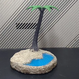 Beach Palm Resin Base - Thumbnail