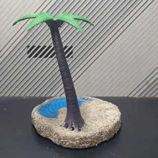 Beach Palm Resin Base - Thumbnail