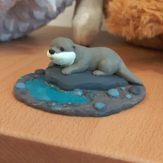 Otter Plush Figurine - Thumbnail