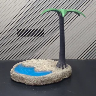 沙灘椰樹樹脂底座 - Thumbnail