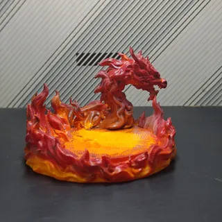 鴨嘴炎獸熾焰龍首底座 - Thumbnail
