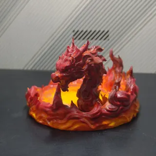 鴨嘴炎獸熾焰龍首底座 - Thumbnail