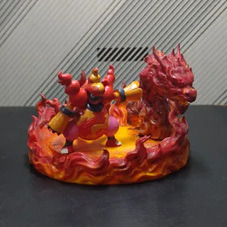 鴨嘴炎獸熾焰龍首底座 - Thumbnail